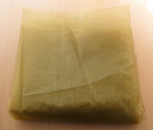 Organza stoff goldfarbend - stoff, 2