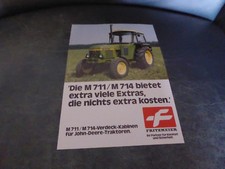 Werbeblatt Fritzmeier Verdeck-Kabinen M 711/M 714 für John Deere Traktoren
