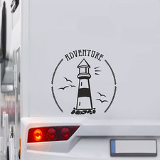 Leuchtturm Wohnwagen Aufkleber