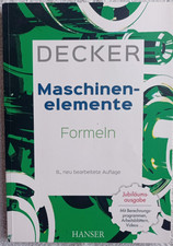 Decker Maschinenelemente - Formeln von Kabus, Karlheinz,  8. neu bearbeite Aufla