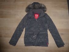EDC by ESPRIT Winter Jacke Steppjacke Parka Kunstfell-Kapuze Grau Gr.40 /L *TOP*