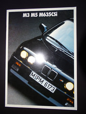 BMW Prospekt M3 M5 M635 CSi v. 1/87