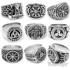 Edelstahl wikinger ring - edelstahl,