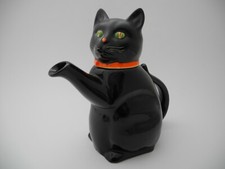 Kaffeekanne schwarze Katze Keramik