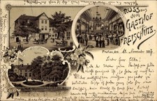 Litho Pratau Lutherstadt Wittenberg, Gasthof zum Freischütz, Saal,... - 10964668