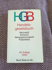 Handelsgesetzbuch HGB: ohne Seehandelsrecht, mit Wechsel... | Buch | Zustand gut