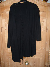 Strick jacke  Cardigan, mit Kapuze, Gr.42/44, schwarz, hinten mit Schnürung