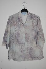 CAVITA - GR. 46 - Bluse hellblau gemustert 3/4-Arm