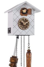 Eble -Kuckucksuhr weiß Quarz