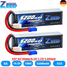 2x Zeee 18.5V 5S Lipo Akku 100C 5200mAh EC5 für RC LKW Auto Flugzeug Heli Boat