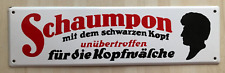 Nostalgisches Werbeschild, Schwarzkopf "Schaumpon mit dem schwarzen Kopf"