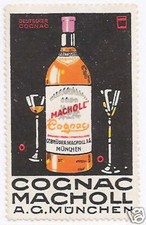 POSTER STAMP GERMAN COGNAC