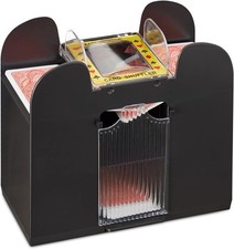 Relaxdays 10021345 Automatischer Kartenmischer 6 Decks batteriebetriebener Poker