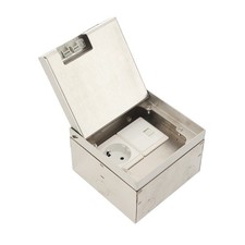 Bodensteckdose Edelstahl