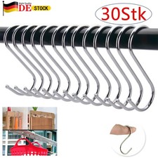 30X Metallhaken S Haken Küchenhaken Fleischerhaken Metall Edelstahl Räucherhaken