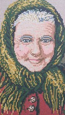 Gobelin  Stickbild  Stickvorlage Stramin "Großmutter" 30x40 cm  NEU 