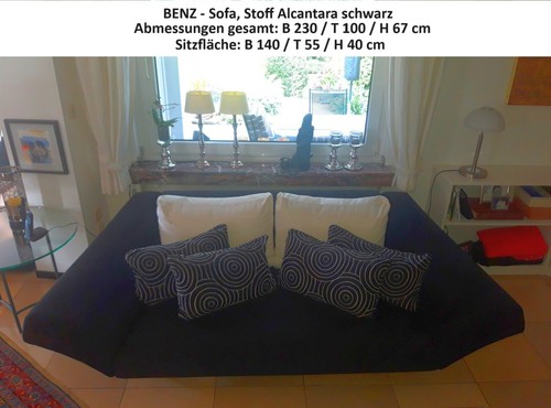 Benz sofa alcantara schwarz - sofa, 2