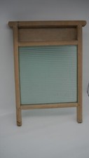 Altes Original Waschbrett Glas Holz Waschen Rubbeln 55x40 cm