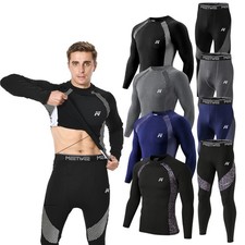 Herren Thermo Funktionsoberteil Set Unterwäsche Skiunterwäsche Fitnessbekleidung