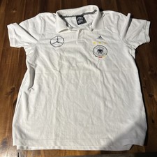 Vintage Deutschland Trikot Adidas Matchworn Poloshirt Gr. L Mercedes Benz