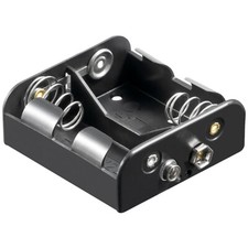 Batterie-/Akku-Halter für 2 x Baby-Zellen mit Druckknopf-Anschluß