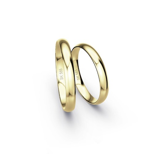 Paar trauringe 585 gold - 1,
