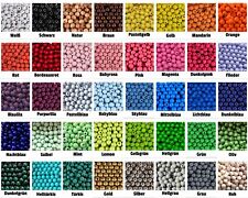 60 Perlen 10mm | Holzperlen | Rundperlen | Speichelfest | für Schnullerketten