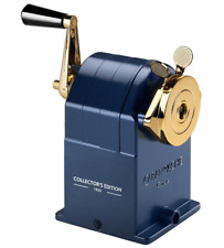 Caran d'Ache Cosmic Blue Metall Kurbel Bleistiftspitzer Schreibtisch Maschine Sonderedition