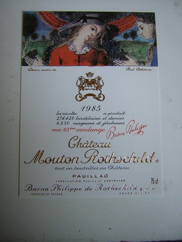 Wein 1985 chateau mouton - wein,