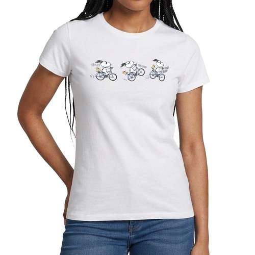 Peanuts snoopy auf fahrrad - peanuts,