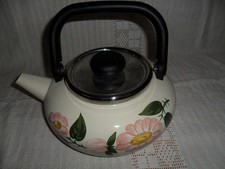 Villeroy & Boch Wasserkessel Asta Fissler Wildrose Emaille vintage Teekessel