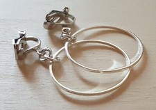 OHRCLIPS CLIPS SILBERFARBEN CREOLEN 2,5 cm