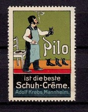411724/ Reklamemarke – PILO Schuh-Creme – Adolf Krebs – Mannheim