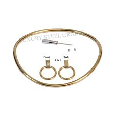 6mm Goldener Damen Edelstahl Halsreif gebogener der O abschließbar