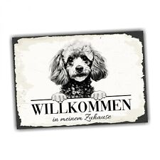 Hundeschild Willkommen Zuhause