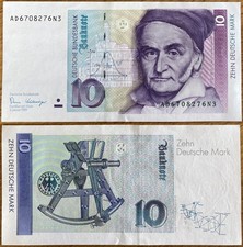 ?? 10 Deutsche Mark ❌✨ DM Schein Bundesbank 2.Januar 1989 ❌✨ AD6708276N3 ??
