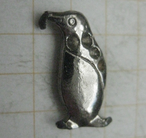 Silberner pinguin - silberner,