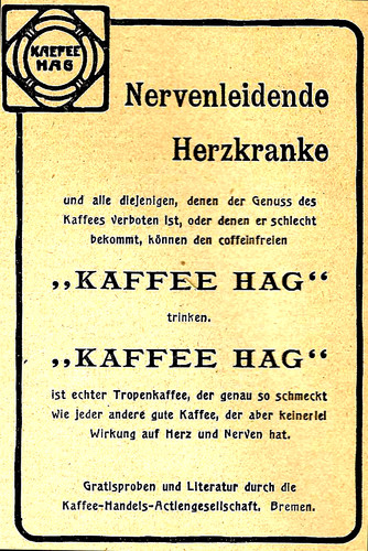 Werbung reklame 1909 kaffee - werbung/reklame,