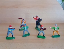 Cowboy Pferd Reiter Bandit Wildwest Figur DDR Spielzeug Vintage Hartgummi Konvol