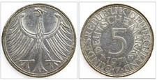 BRD 5 Deutsche Mark 1971 F
