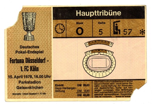 Ticket dfb pokal finale 1978 - dfb-pokal-finale,
