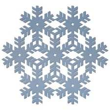 Hellblaue Filz Schneeflocke V2