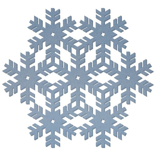 Hellblaue filz schneeflocke - hellblaue,