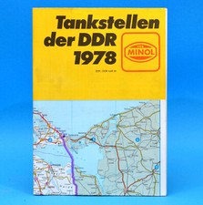 Tankkarte Landkarte Tankstellen | DDR 1978 | Haack-Verlag wie neu 1:600000