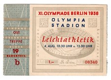 Olympia 1936 Ticket Jesse