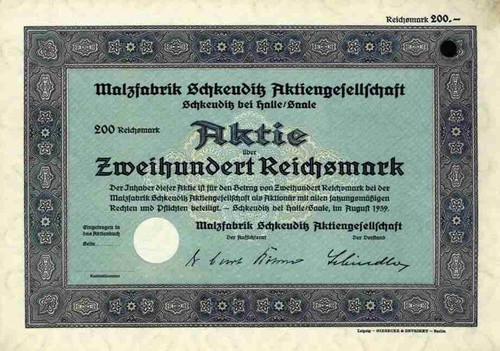 Malzfabrik schkeuditz 1939 - schkeuditz,