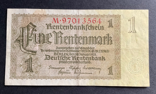 Rentenbankschein eine - rentenbankschein,