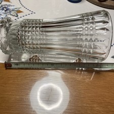 DDR (N)Ostalgie größere transparente Pressglasvase Glasvase Vase m. Beschädigung