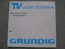 Grundig TV Color Television ST 470 463 Sydney Wien Anleitung Bedienungsanleitung