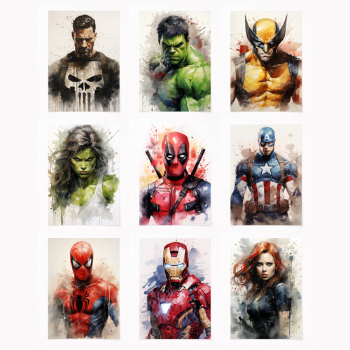 Poster superhelden marvel - poster, a4